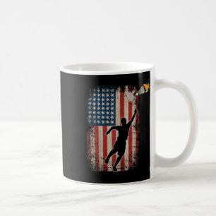 American Flag Badminton Shuttle Art Sports  Coffee Mug