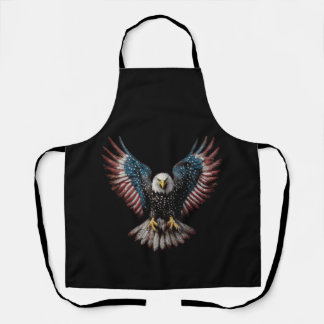 American Flag Bald Eagle 4th of July USA Patriotic Apron