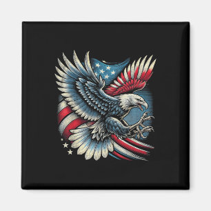 American Flag Bald Eagle 4th Of July Usa Patriotic Magnet