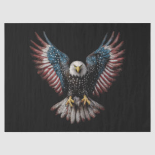 American Flag Bald Eagle 4th of July USA Patriotic Tissue Paper