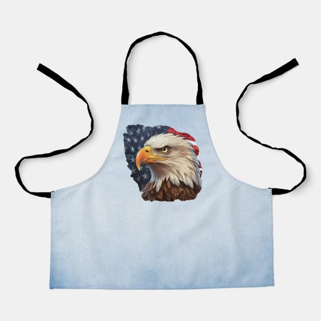 American Flag Bald Eagle Apron (Front)