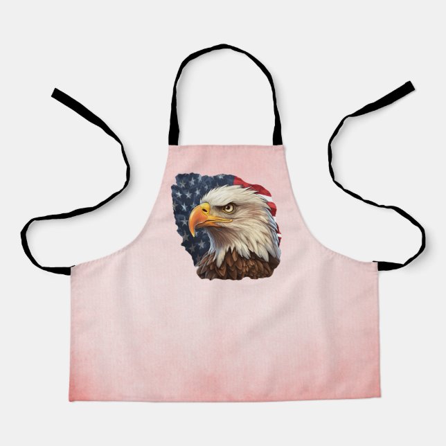 American Flag Bald Eagle Apron (Front)