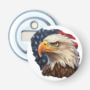 American Flag Bald Eagle Bottle Opener