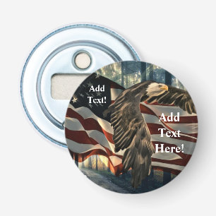 American Flag Bald Eagle Bottle Opener