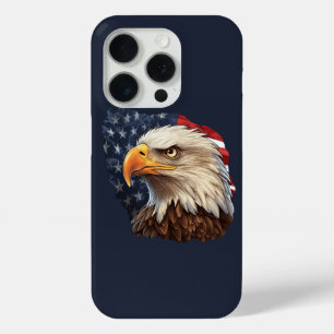 American Flag Bald Eagle iPhone 15 Pro Case