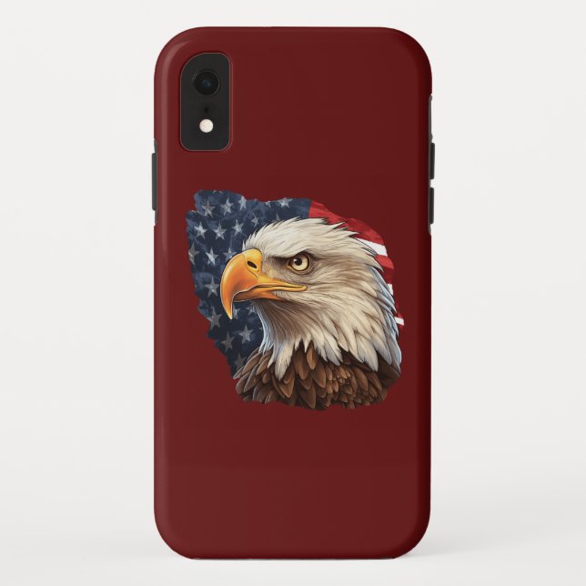 American Flag Bald Eagle Case-Mate iPhone Case (Back)