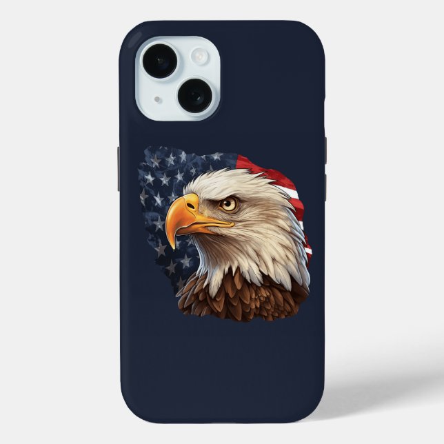 American Flag Bald Eagle Case-Mate iPhone Case (Back)