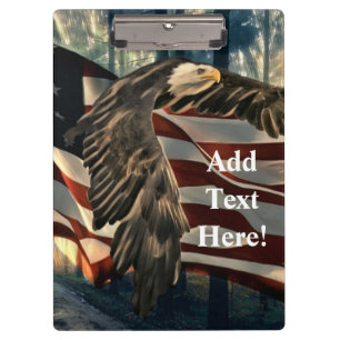 American Flag Bald Eagle Clipboard