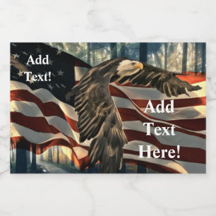 American Flag Bald Eagle Food Label