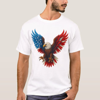 American Flag Bald Eagle Patriotic Eagle T-Shirt