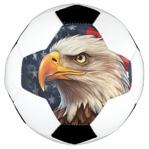 American Flag Bald Eagle Soccer Ball