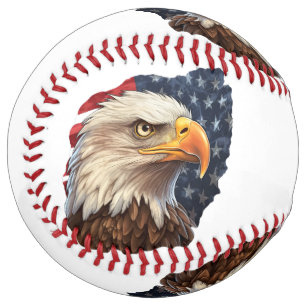 American Flag Bald Eagle Softball