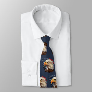 American Flag Bald Eagle Tie