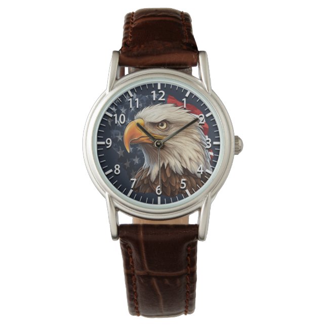American Flag Bald Eagle Watch (Front)