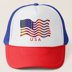 American flag ball cap