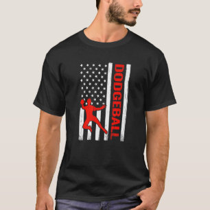 American Flag Ball Game 4th of July men Gaga Ball  T-Shirt