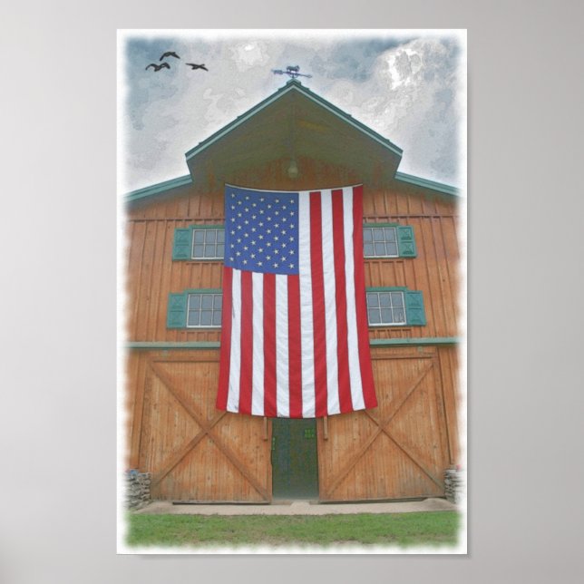 American Flag Barn Poster (Front)