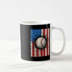American Flag Baseball 4th Of July Usa Patriotic S Coffee Mug