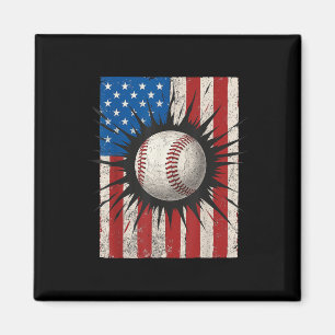 American Flag Baseball 4th Of July Usa Patriotic S Magnet