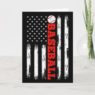 American Flag Baseball Apparel Team Vintage Baseba Card