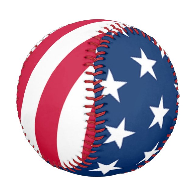 American Flag Baseball Ball (Angled)