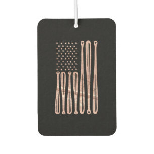 American Flag Baseball Flag Car Air Freshener