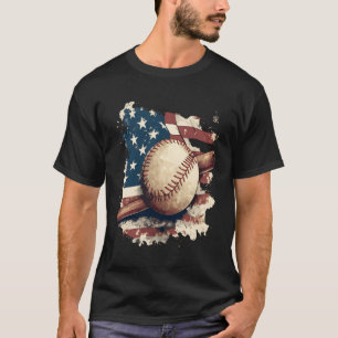 American Flag Baseball For Father'S Day T-Shirt