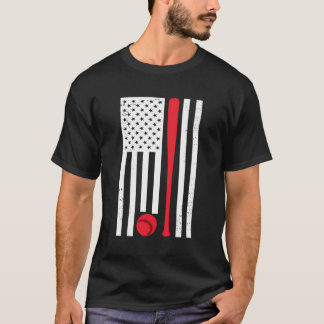 American Flag Baseball Hoodie T-Shirt