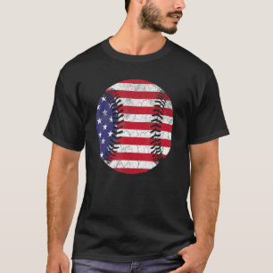 American Flag Baseball  July 4th USA Men Women Kid T-Shirt