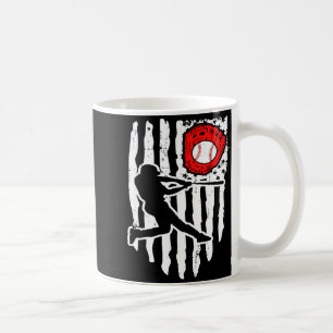 American Flag Baseball Player 1 Design Coffee Mug