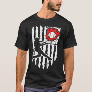 American Flag Baseball Player 1 T-Shirt