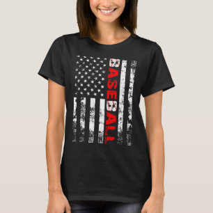 American Flag Baseball Team 282 T Shirt
