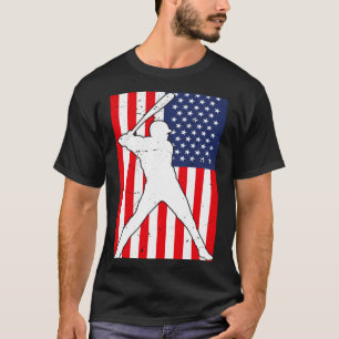 American Flag Baseball Team Gift T Shirt