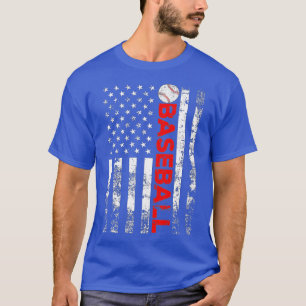 American Flag Baseball Team Gift  T-Shirt