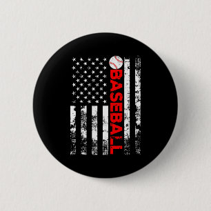 American Flag Baseball Team Gift T Shirt_8 6 Cm Round Badge