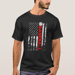 American Flag Baseball Team T-Shirt