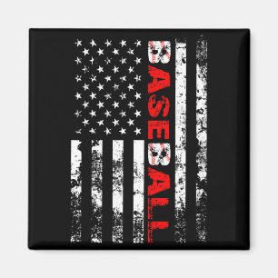 American Flag Baseball Team T Shirt_3 Magnet