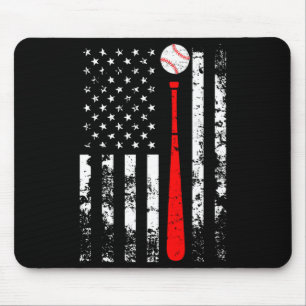 American Flag Baseball Team T Shirt_4  Mouse Pad