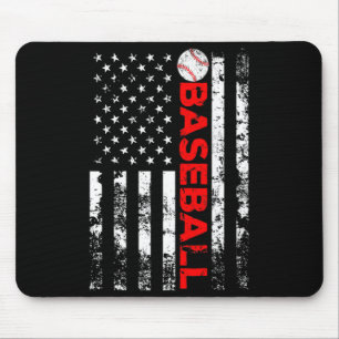 American Flag Baseball Team T Shirt_5 Mouse Pad