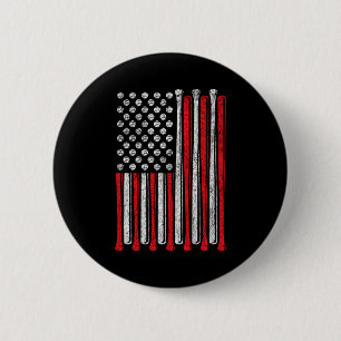 American Flag Baseball Team Vintage Funny Boy T Sh 6 Cm Round Badge