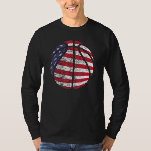 American Flag Basketball Patriotic For Men Women K T-Shirt