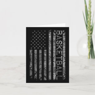 American Flag Basketball Player Coach For Men And  Card