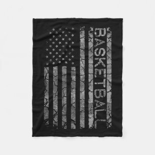 American Flag Basketball Player Coach For Men And Fleece Blanket