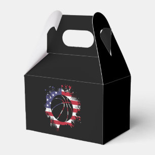 American Flag Basketball Player Favour Box