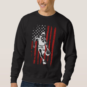 American Flag Basketball Team  for Men Boys Sweatshirt