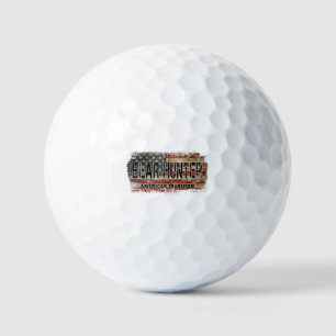 American Flag Bear Hunter Golf Balls