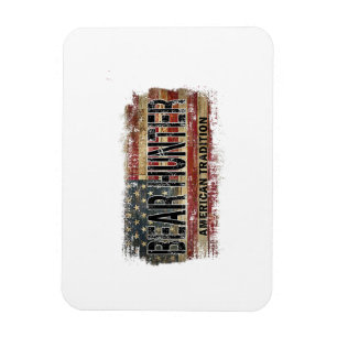 American Flag Bear Hunter Magnet