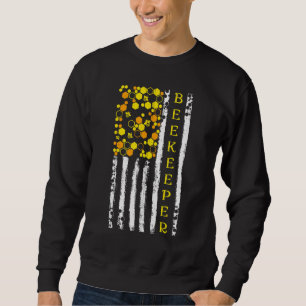 American Flag Beekeeping Bee Beekeeper 1 Sweatshirt