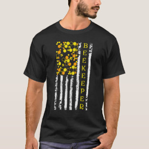 American Flag Beekeeping Bee Beekeeper 1 T-Shirt