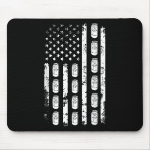 American Flag Beer Can Usa Patriotism Patriot Sold Mouse Pad
